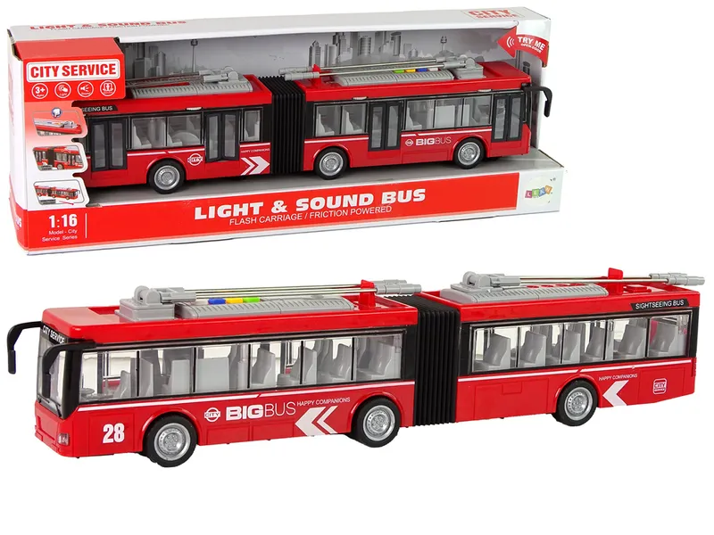 Autobus Podwójny 1:16 - Czerwony