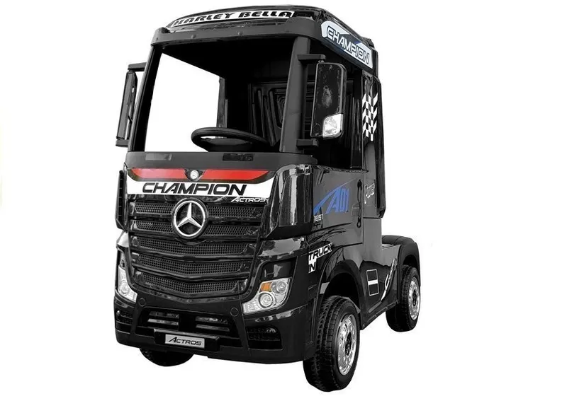 Auto MERCEDES Actros Lakierowany Ciężarówka Dla Dzieci Pilot LED MP4 - Czarny