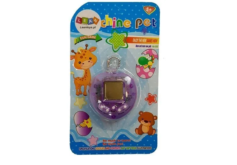 Gra Elektroniczna TAMAGOTCHI Z Krótkim Łańcuszkiem - Fioletowa