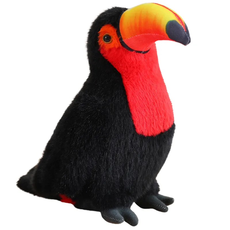 Pluszowy Ptak Tukan Pluszak Maskotka Przytulanka 35cm - Czerwony