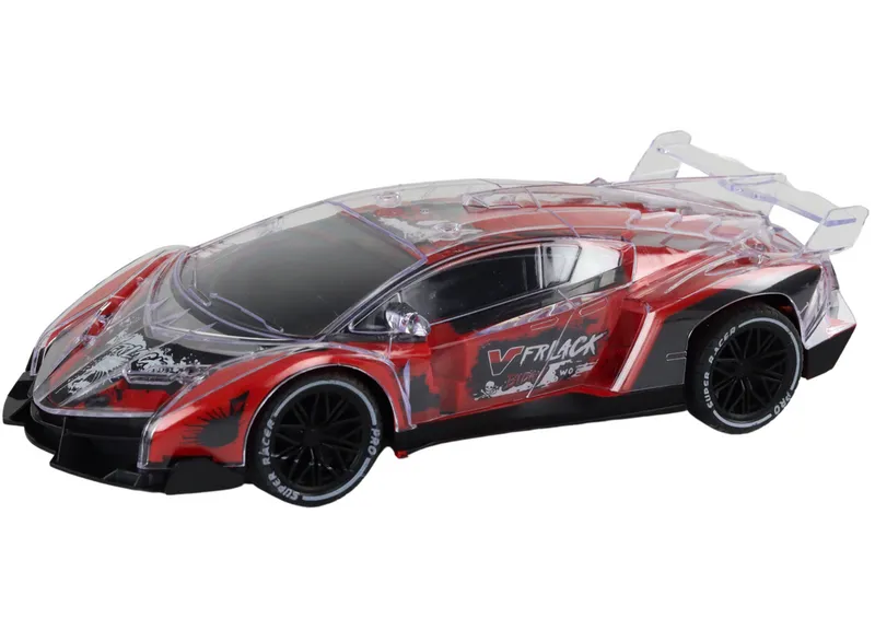 Auto Sportowe Zdalnie Sterowane RC Skala 1:16 Światła - Czerwone