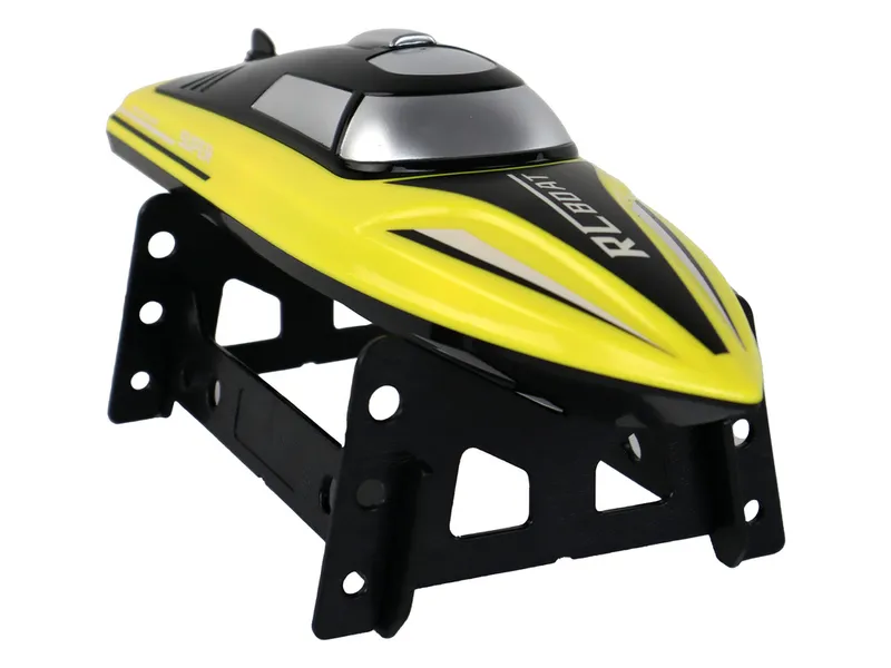 Motorówka Łódka Zdalnie Sterowana R/C 2.4G Pilot Podstawka - Żółta