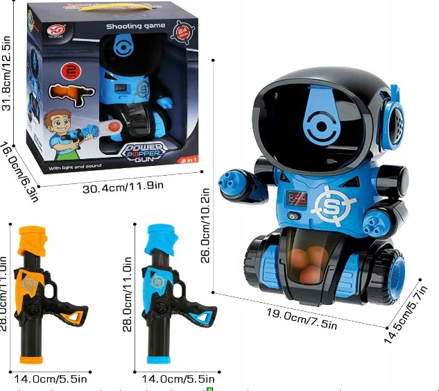 Gra Zręcznościowa Robot Strzelanie Do Celu - Niebieski