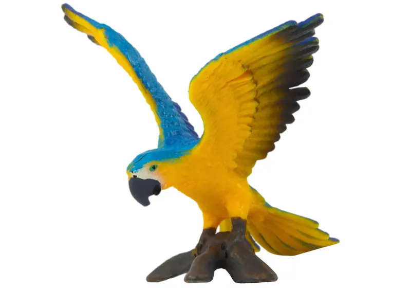 Figurka Papuga Ara Ararauna 7 cm - Niebiesko-Żółta