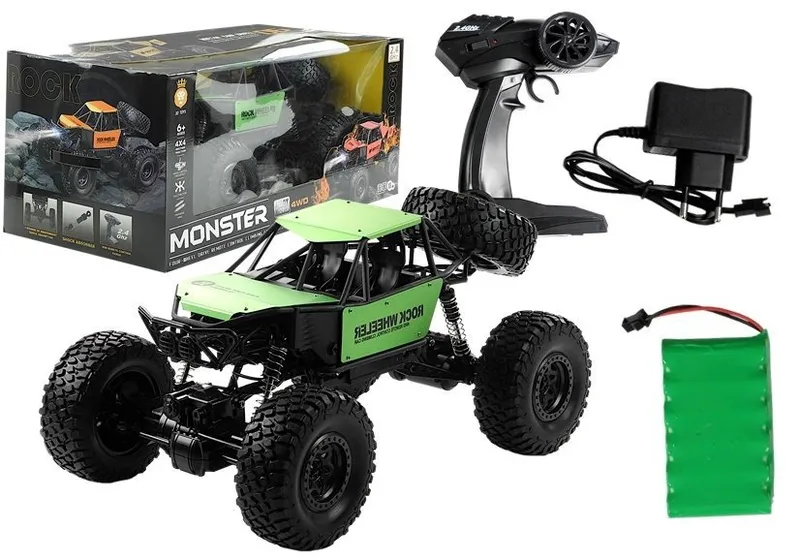 Auto Zdalnie Sterowane Monster Truck Na Resorach - Zielony
