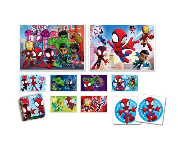 Zestaw Edukacyjny Puzzle Memo Klocki MARVEL SPIDEY CLEMENTONI 18295