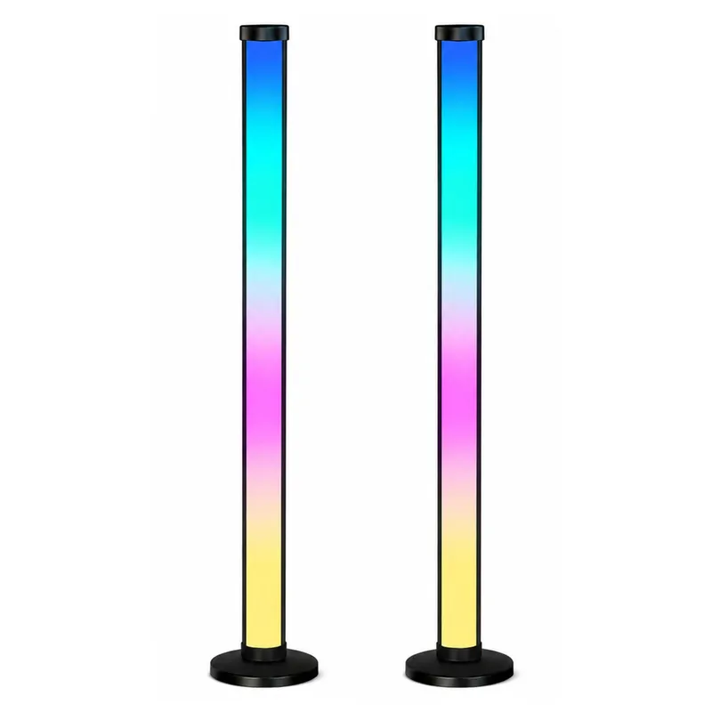 Lampy Podłogowe Smart Kolorowe Światła LED RGB Pilot Aplikacja 125cm 2 szt