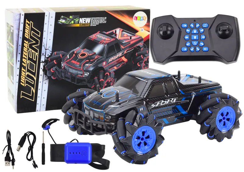 Auto Terenowe Zdalnie Sterowane RC Drift Jazda Na Skos - Niebieski