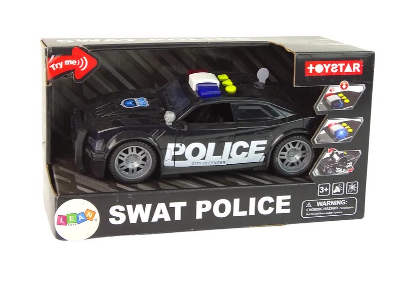 Auto Policja 1:14 Światła Dźwięki - Czarne