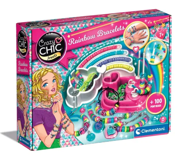 Crazy Chic Zestaw Koralików Kolorowe Bransoletki CLEMENTONI 78415