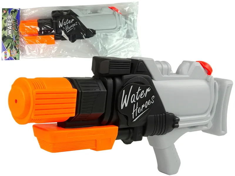 Duży Pistolet Na Wodę Water Heroes 1850 ml - Szaro-Czarny