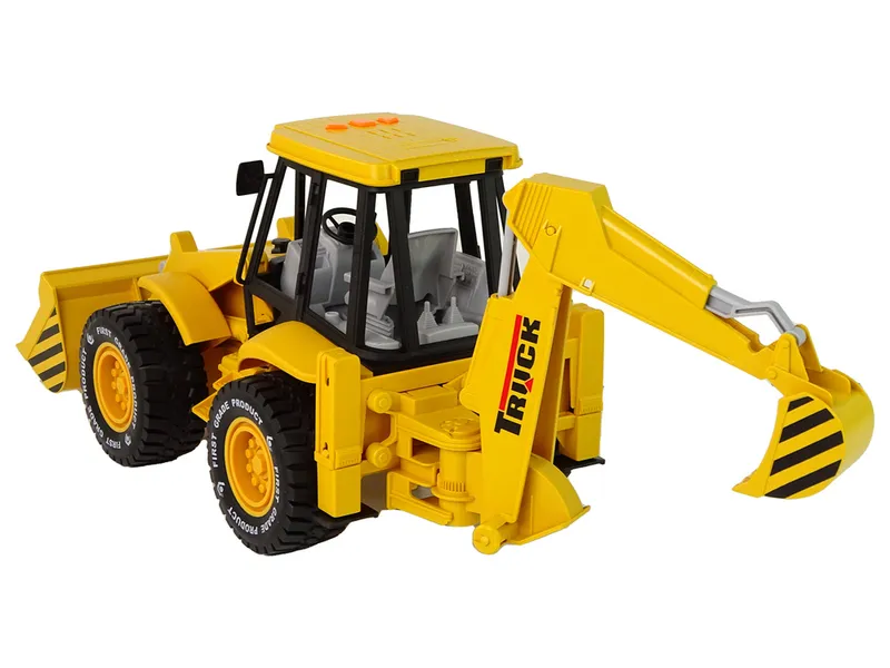 Koparka Traktor Z Napędem Frykcyjnym Dźwięk - Żółta