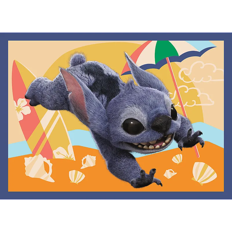 Puzzle - 4w1 (25, 48, 54, 70) - Wakacje Na Hawajach - DISNEY Stitch - TREFL 34666