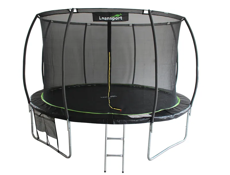 Trampolina Sport Max 14ft - Czarno-Zielona