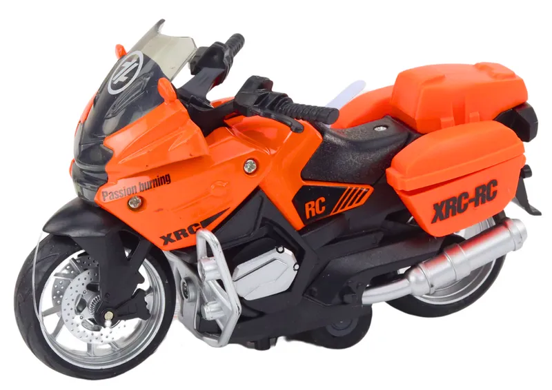 Motocykl Sportowy Z Napędem Frykcyjnym 3 Wzory Żółty Pomarańczowy Biały