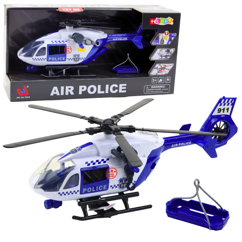 Helikopter Policyjny Hak Nosze Światła Dźwięki 1:12