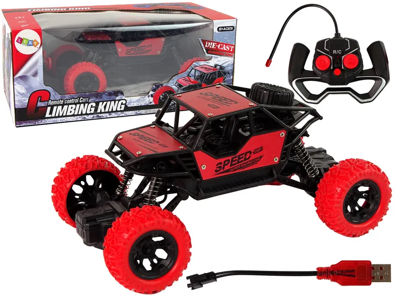 Auto Zdalnie Sterowane Terenowe R/C 1:18 - Czerwone