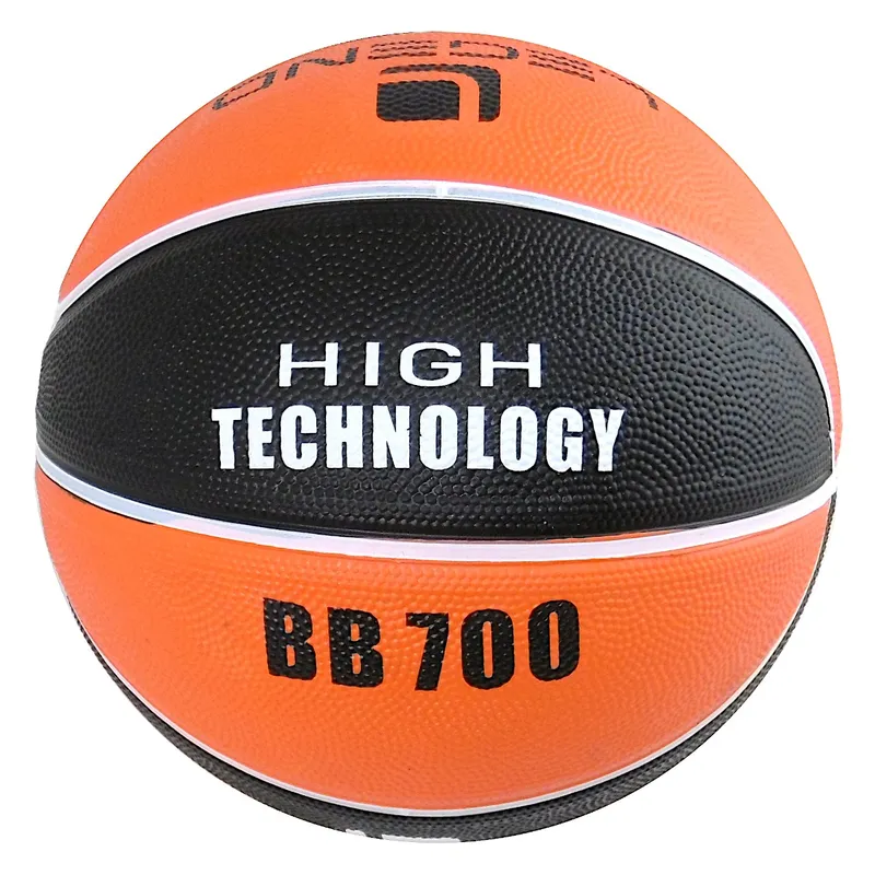 Piłka Do Kosza BB700 8 Paneli - Czarno-Pomarańczowa