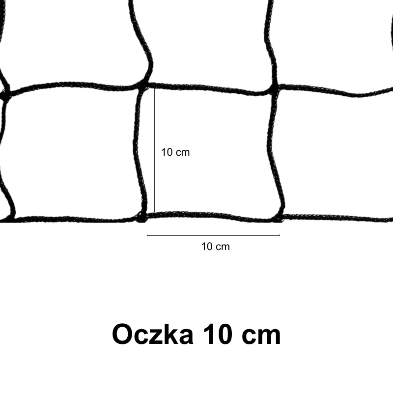 Siatka Do Siatkówki Popularna PP 3mm Bezwęzłowa - Czarna