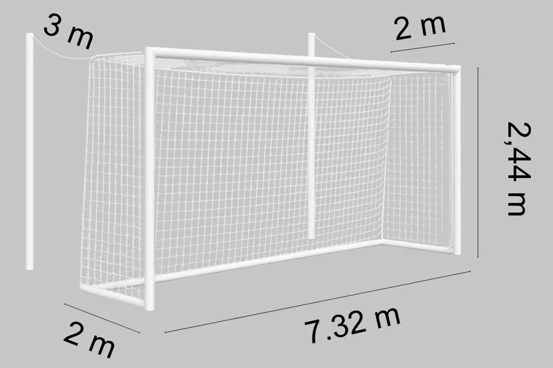 Komplet Siatek Na Bramki Do Piłki Nożnej SENIOR PE 3mm Bezwęzłowa