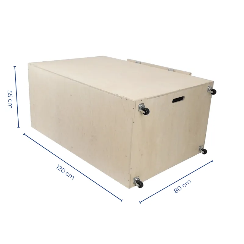 Podest Treningowy 55x80x120 cm Mobilny Z Półką Na Kosz