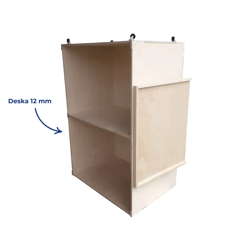 Podest Treningowy 55x80x120 cm Mobilny Z Półką Na Kosz