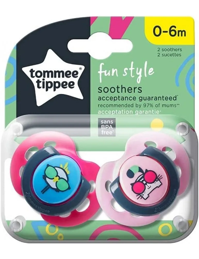TT 43335795 Smoczek Uspokajający FUN STYLE 0-6M 2 szt