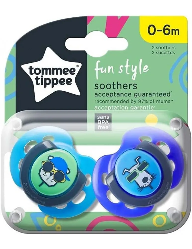 TT 43335795 Smoczek Uspokajający FUN STYLE 0-6M 2 szt