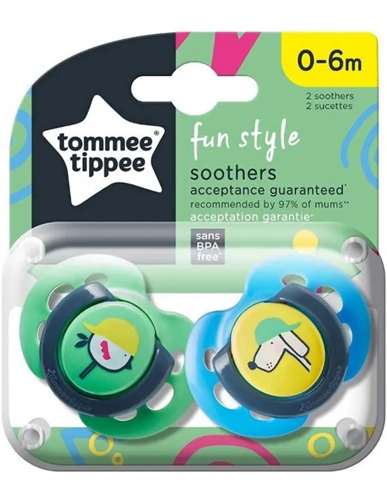 TT 43335795 Smoczek Uspokajający FUN STYLE 0-6M 2 szt