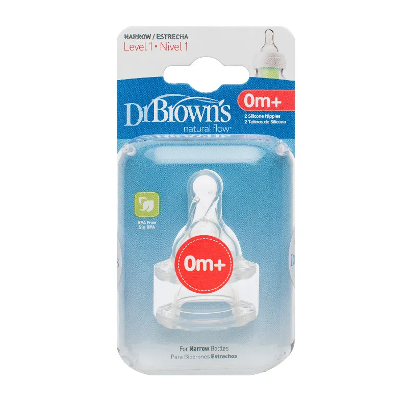 Dr.Browns 302 Smoczek Silikonowy Do Butelki Standard Poziom 1 2-PAK