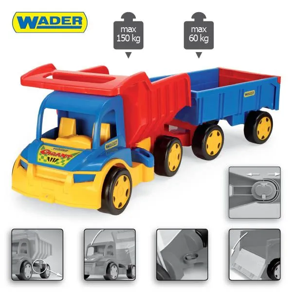 WADER 65100 Gigant - Truck Wywrotka Z Przyczepą