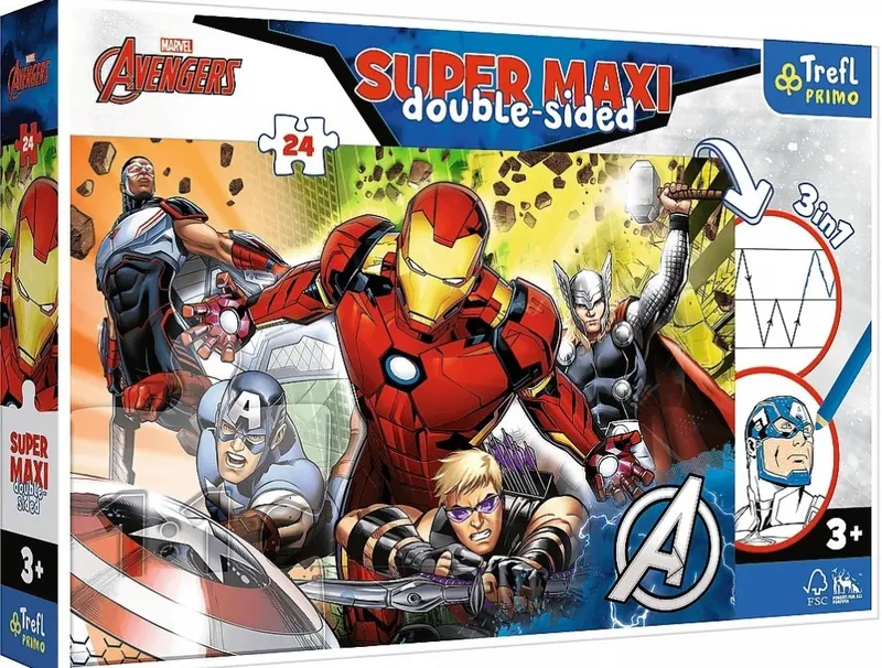 TREFL 41007 Puzzle 24 SUPER MAXI Silni Avengers