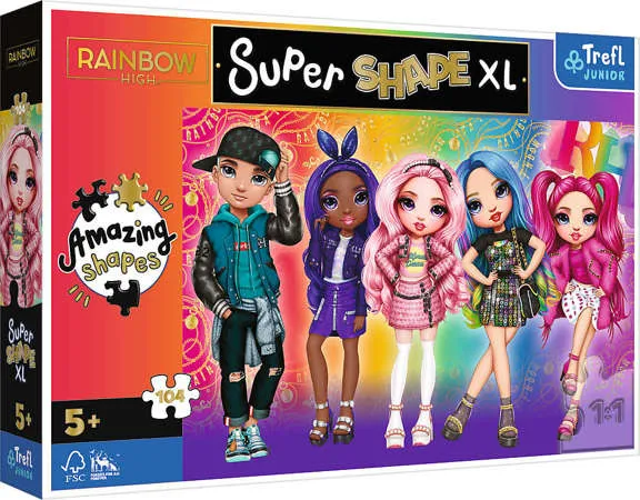 TREFL 50015 Puzzle 104 XL Stylowe Rainbow High