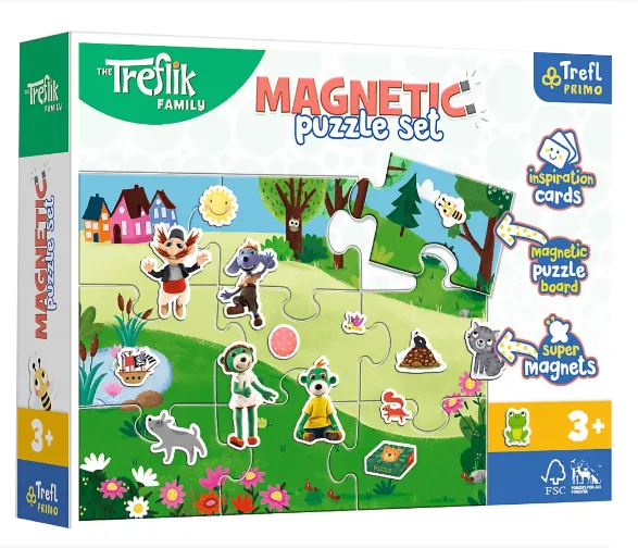 TREFL 93166 Puzzle Magnetyczne - Treflikowy Dzień