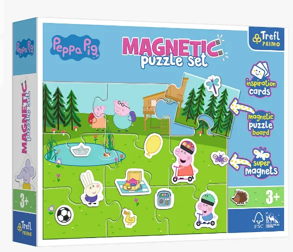 TREFL 93164 Puzzle Magnetyczne - Zabawy Peppy