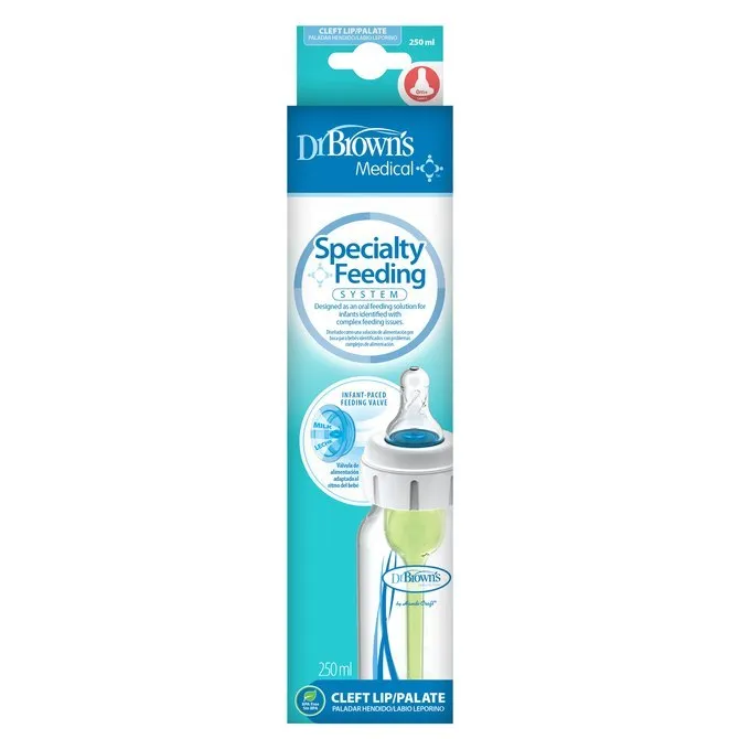 Dr.Browns SB815-MED Butelka Standard 250ml Ze Specjalnym Systemem Do Karmienia Niemowląt Z Rozszczepem Wargi Lub Podniebienia