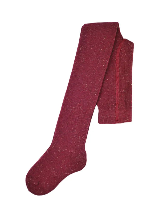 NOVITI RB002-G-04 Rajstopy Bawełna Bordo Melanż Lureks 68/74 - Złoty