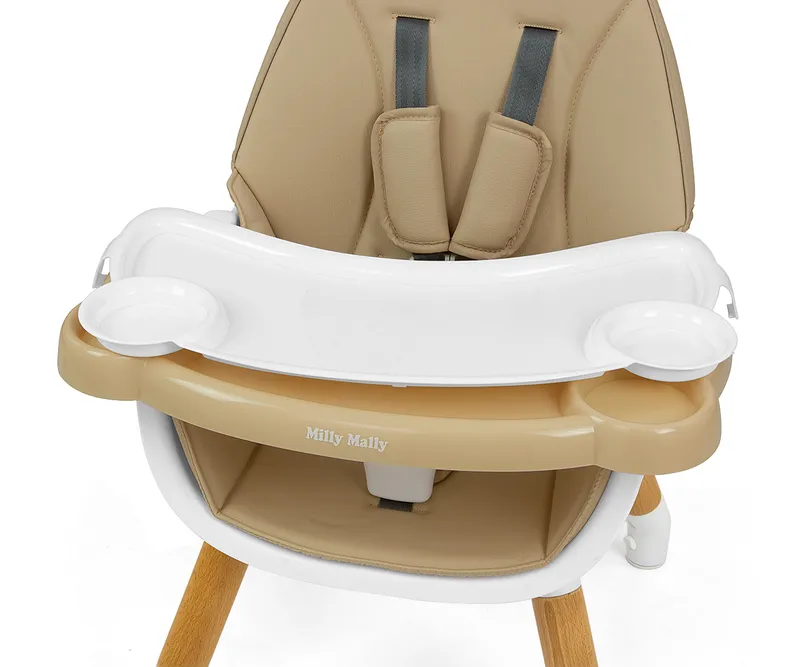 MILLY MALLY Krzesełko 3755 Do Karmienia 2w1 Malmo Beige