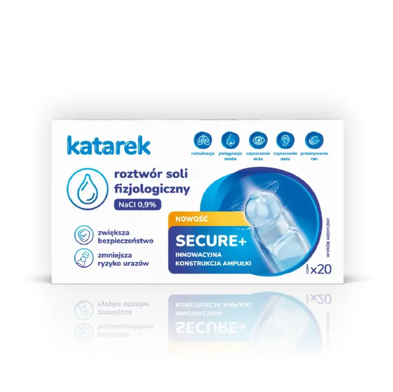 KATAREK Roztwór Soli Fizjologicznej Secure+ 20x5ml NaCI 0,9%