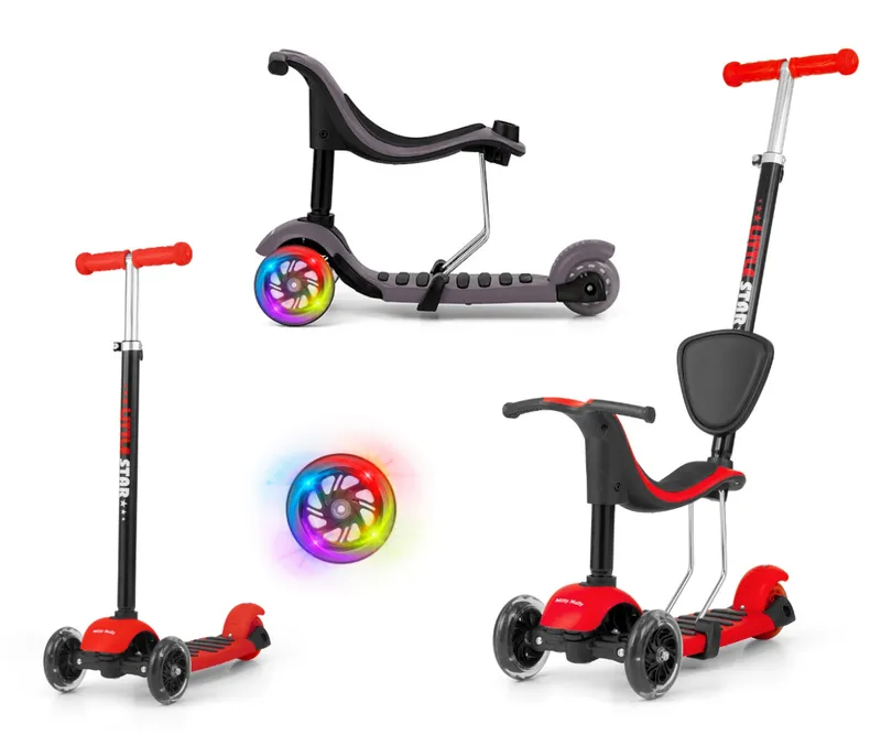 MILLY MALLY 1596 Hulajnoga SCOOTER Little Star Red