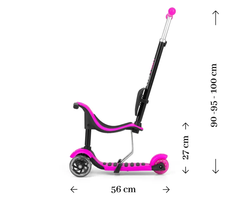 MILLY MALLY 1597 Hulajnoga SCOOTER Little Star Pink
