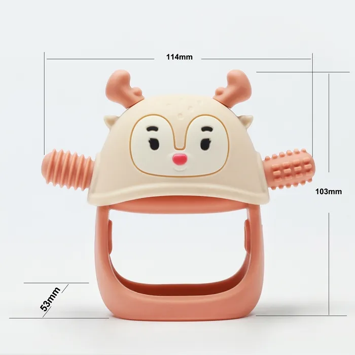 SMILY MIA M12032-5 Gryzak Silikonowy Renifer Nude