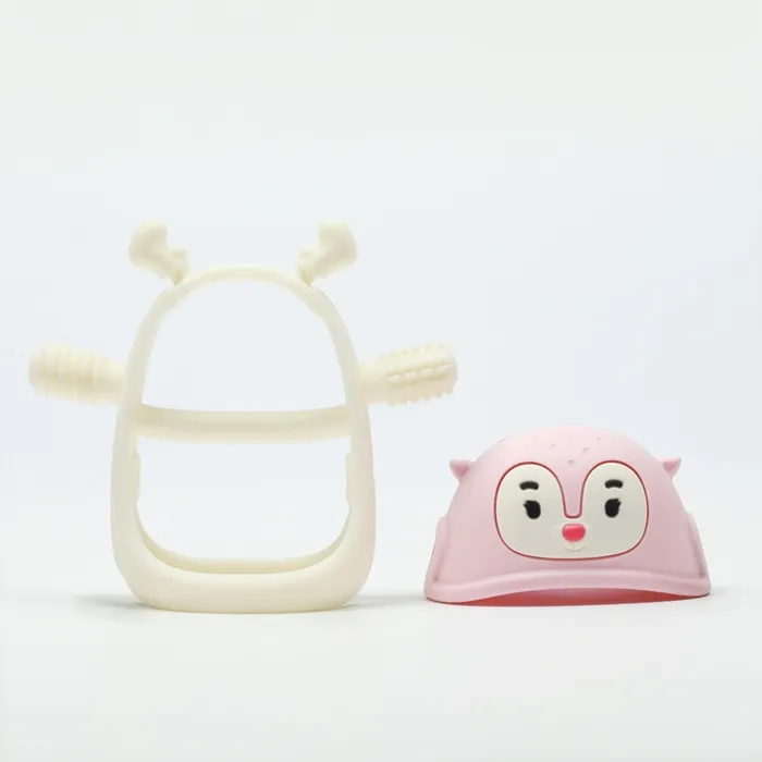 SMILY MIA M12032-1 Gryzak Silikonowy Renifer Light Pink