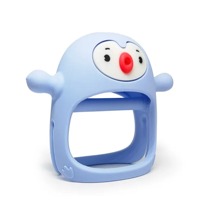 SMILY MIA M12030-2 Gryzak Silikonowy Pingwin Light Blue