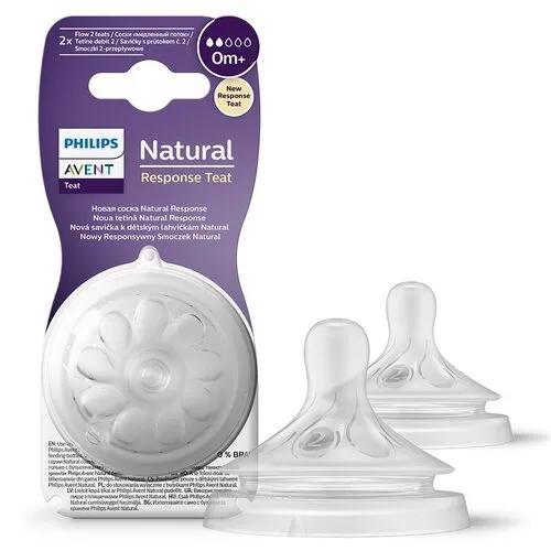 AVENT SCY962/02 Smoczek Responsywny Natural Slow 2 ( 0+)