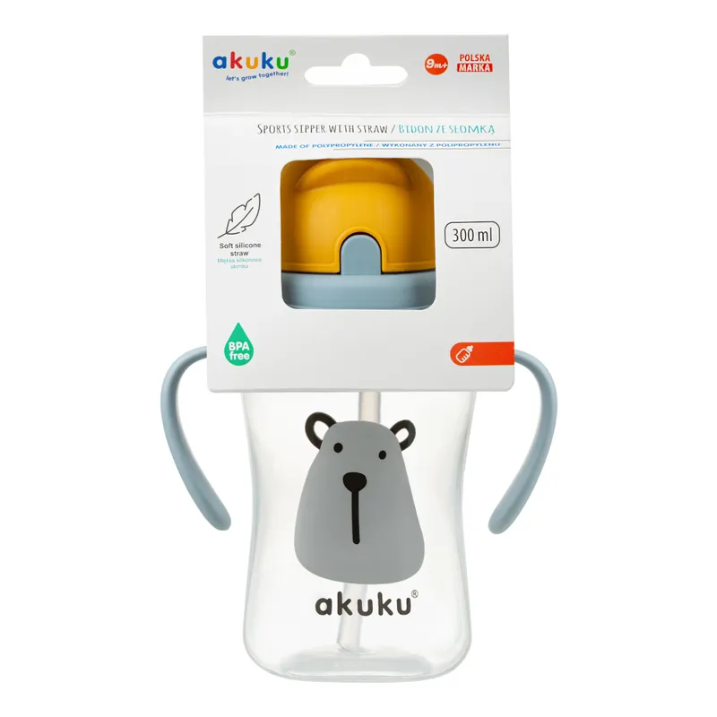 AKUKU A0203 Bidon Z Chowaną Słomką MIŚ