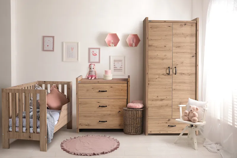 KLUPŚ Łóżeczko AMELIA II Dąb 120x60