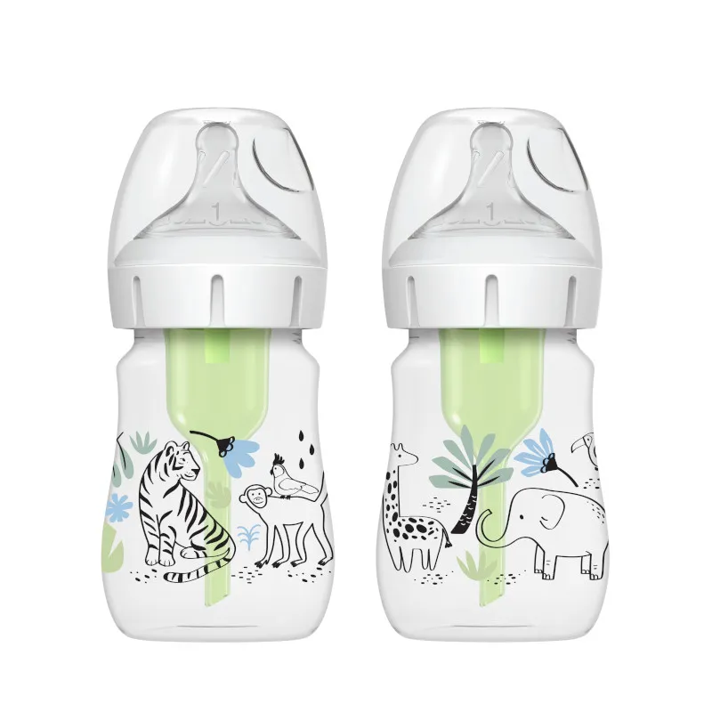 Dr.Browns WB52014 Butelka Szeroka Szyjka 150 ml OPTIONS PLUS 2-PAK Dżungla