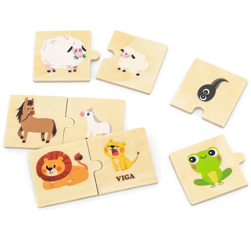 VIGA 44648 Drewniane Puzzle Mama I Dziecko