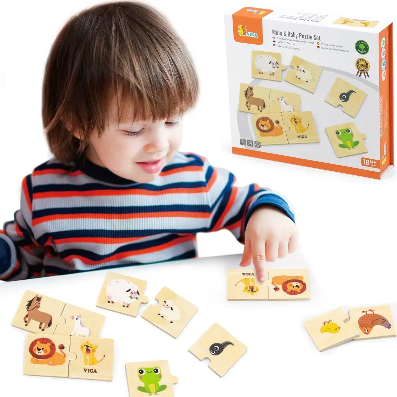 VIGA 44648 Drewniane Puzzle Mama I Dziecko